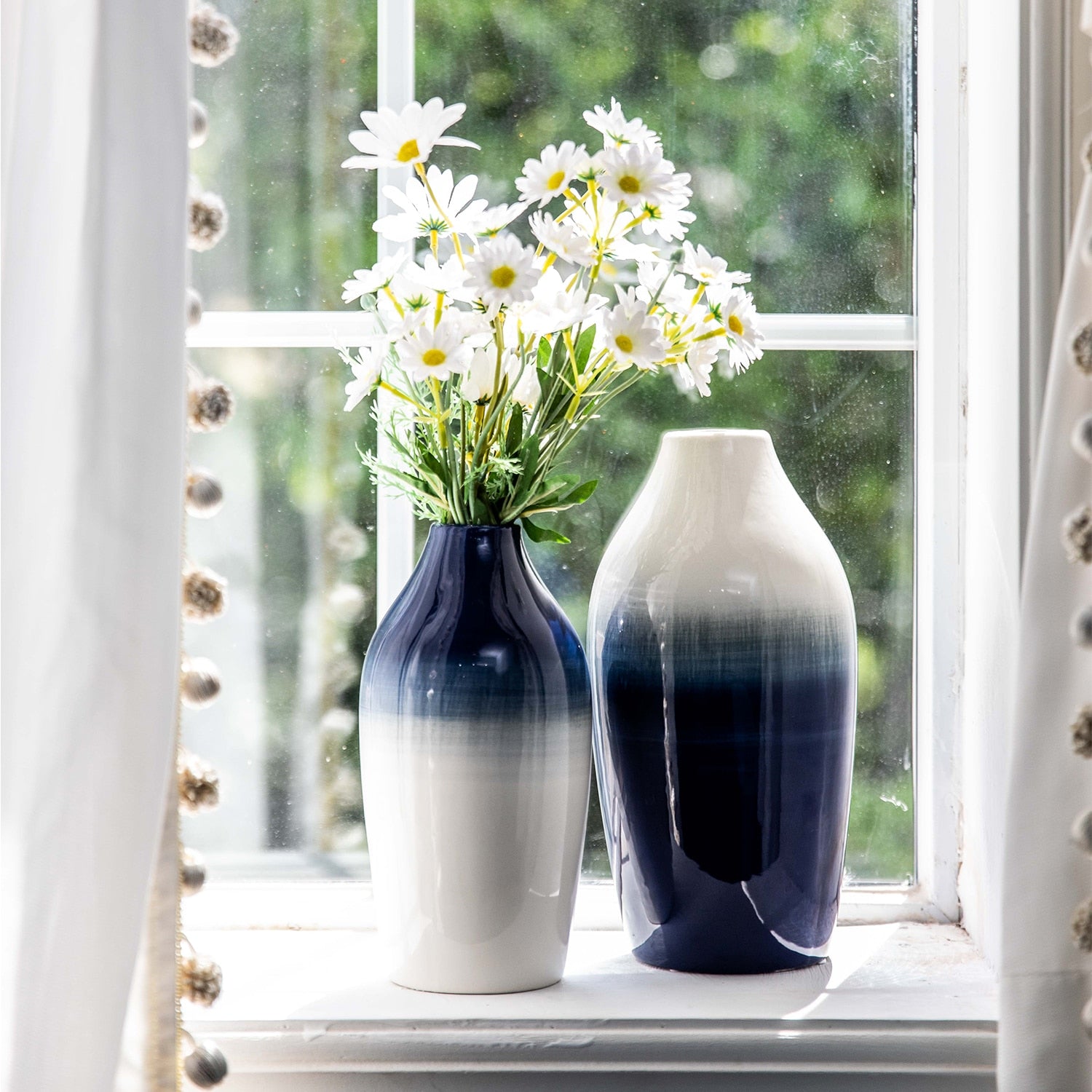 Vase bleu et blanc.